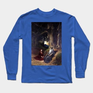 Merlin and Viviene Resting in the Forest - Gustave Dore Long Sleeve T-Shirt